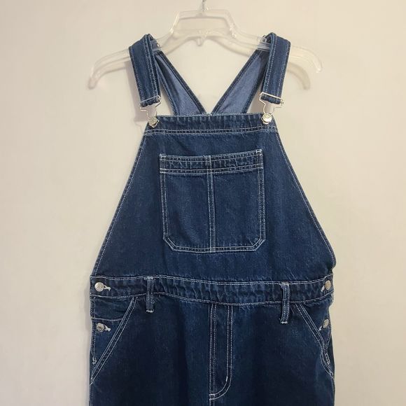 Wild Fable Denim Overalls Women's Size M Dark Wash Y2K - Picture 4 of 9